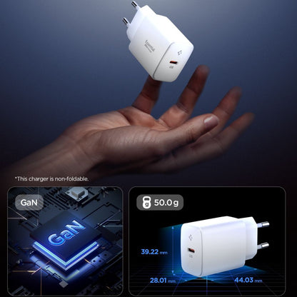 Spigen Essential Netzladegerät, 20W, 3A, 1 x USB-C, Weiß