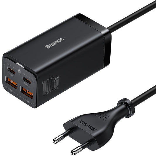 Chargeur Station Baseus GaN3 Pro, 100W, 5A, 2 x USB-A - 2 x USB-C, Noir CCGP000101
