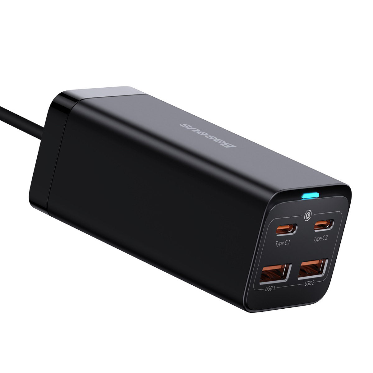 Baseus GaN3 Pro Ladestation, 100W, 5A, 2 x USB-A - 2 x USB-C, Schwarz CCGP000101