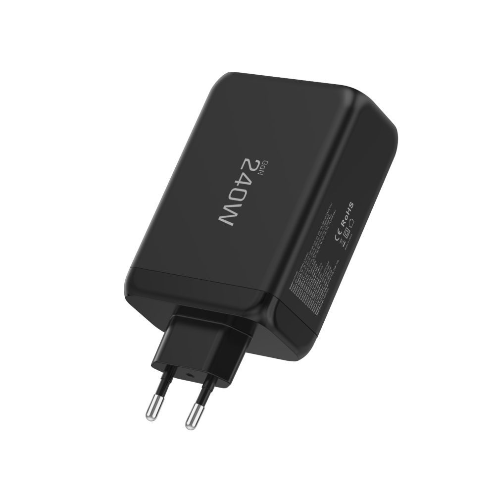 Chargeur Réseau Tech-Protect NC240W-GAN, 240W, 5A, 1 x USB-A - 3 x USB-C, Noir
