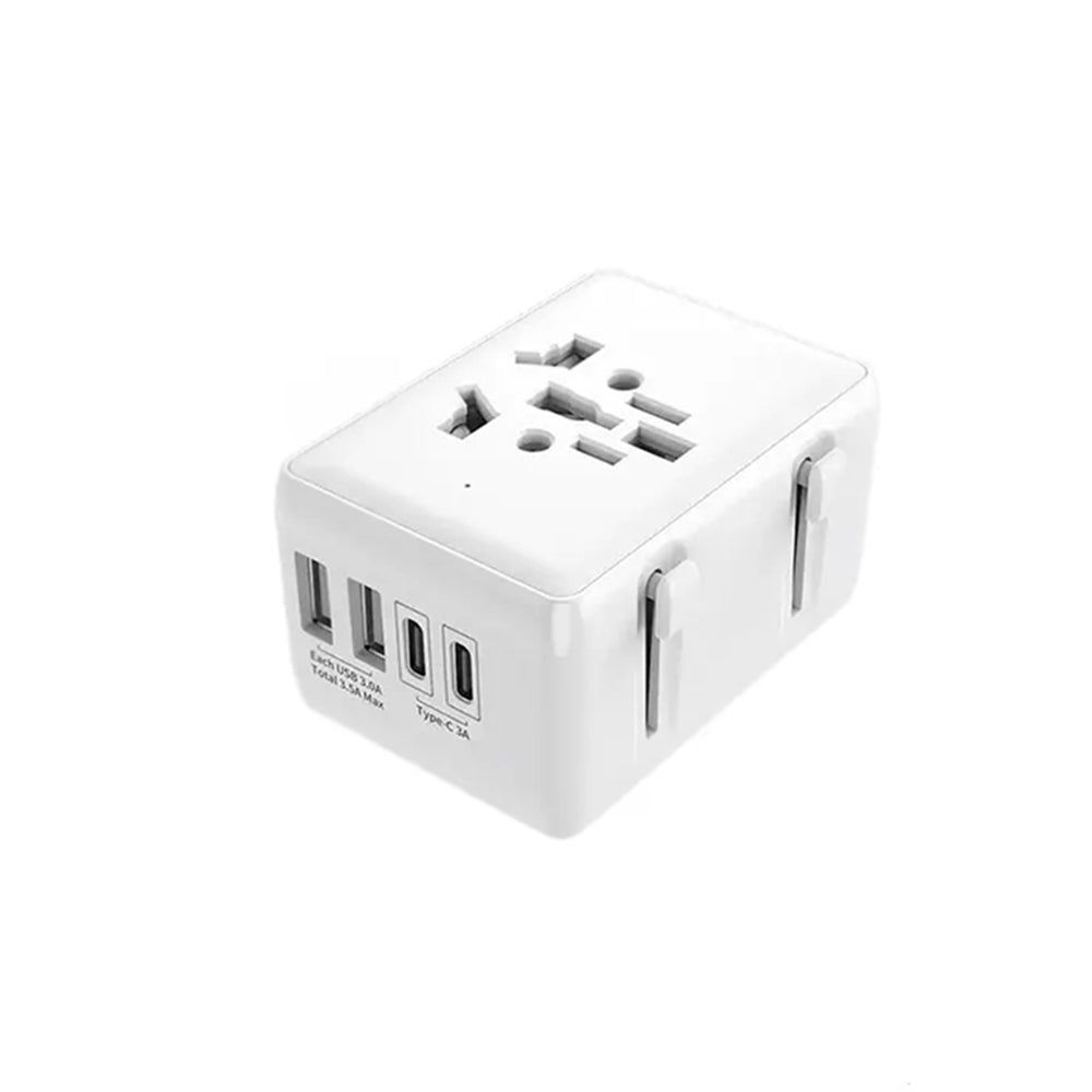 Netzladegerät Techsuit HHT203A Travel, 20W, 3A, 2 x USB-A - 2 x USB-C, Weiß