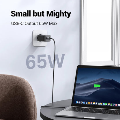 UGREEN Netzladegerät CD244 (10335), 65W, 3A, 1 x USB-A - 2 x USB-C, Grau