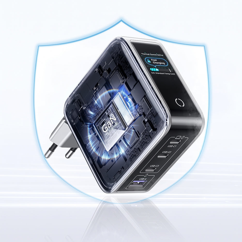 Chargeur secteur UGREEN Nexode Pro X772 (95942B) avec écran, 100 W, 5 A, 1 port USB-A et 3 ports USB-C, gris