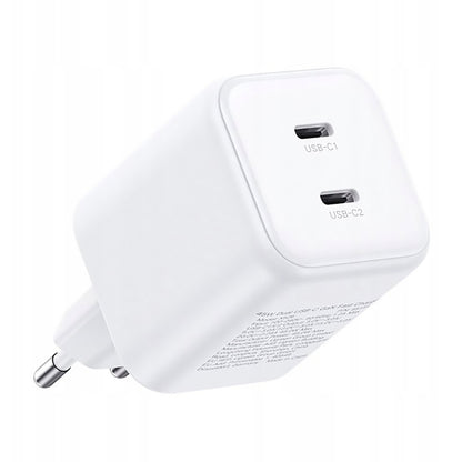 Chargeur secteur UGREEN X526 (65154), 45W, 3A, 2 x USB-C, Blanc