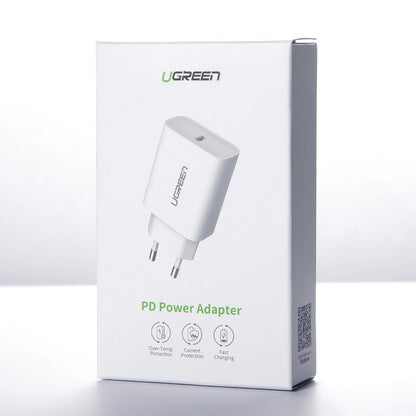 Chargeur Réseau UGREEN CD137, 18W, 3A, 1 x USB-C, Blanc