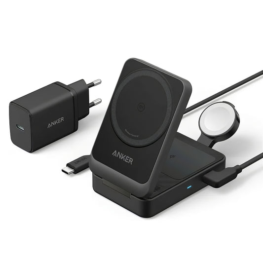 Chargeur Réseau Sans Fil Anker MagGo 3en1, 15W, 1.67A, Noir B2557311