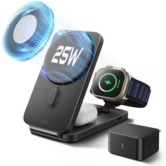 ESR CryoBoost 3in1 Wireless-Netzladegerät, 25W, Schwarz