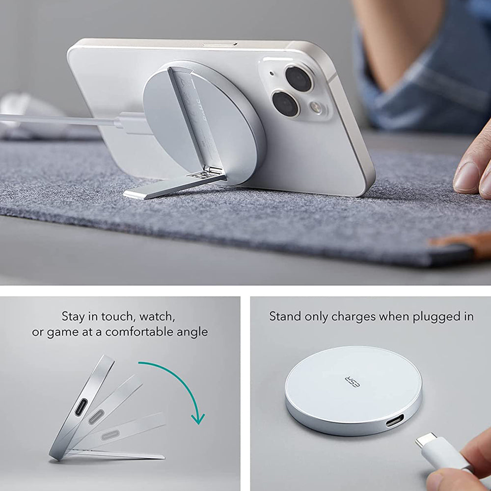 Chargeur Réseau Sans Fil ESR HaloLock, 15W, 1.67A, Blanc