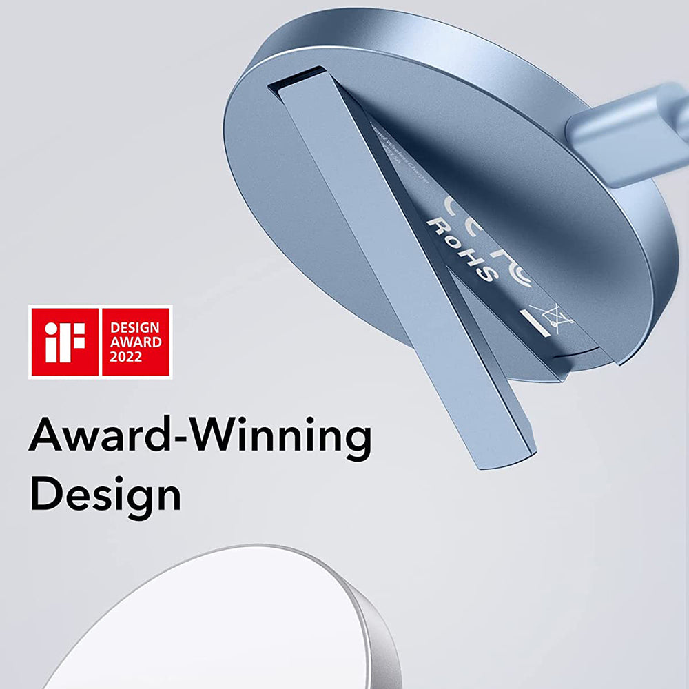 Chargeur Réseau Sans Fil ESR HaloLock, 15W, 1.67A, Bleu