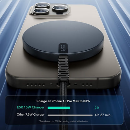 Chargeur Réseau Sans Fil ESR HaloLock, 15W, 1.67A, Noir