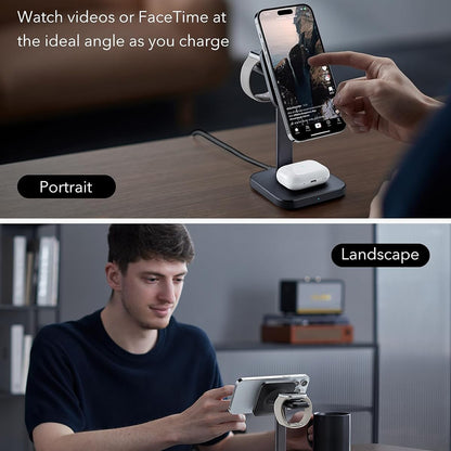 ESR HaloLock 3in1 Wireless Netzladegerät, 15W, 1.67A, Schwarz