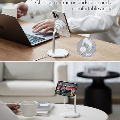 Wireless-Netzladegerät ESR HaloLock Shift, 15W, 1.67A, Weiß