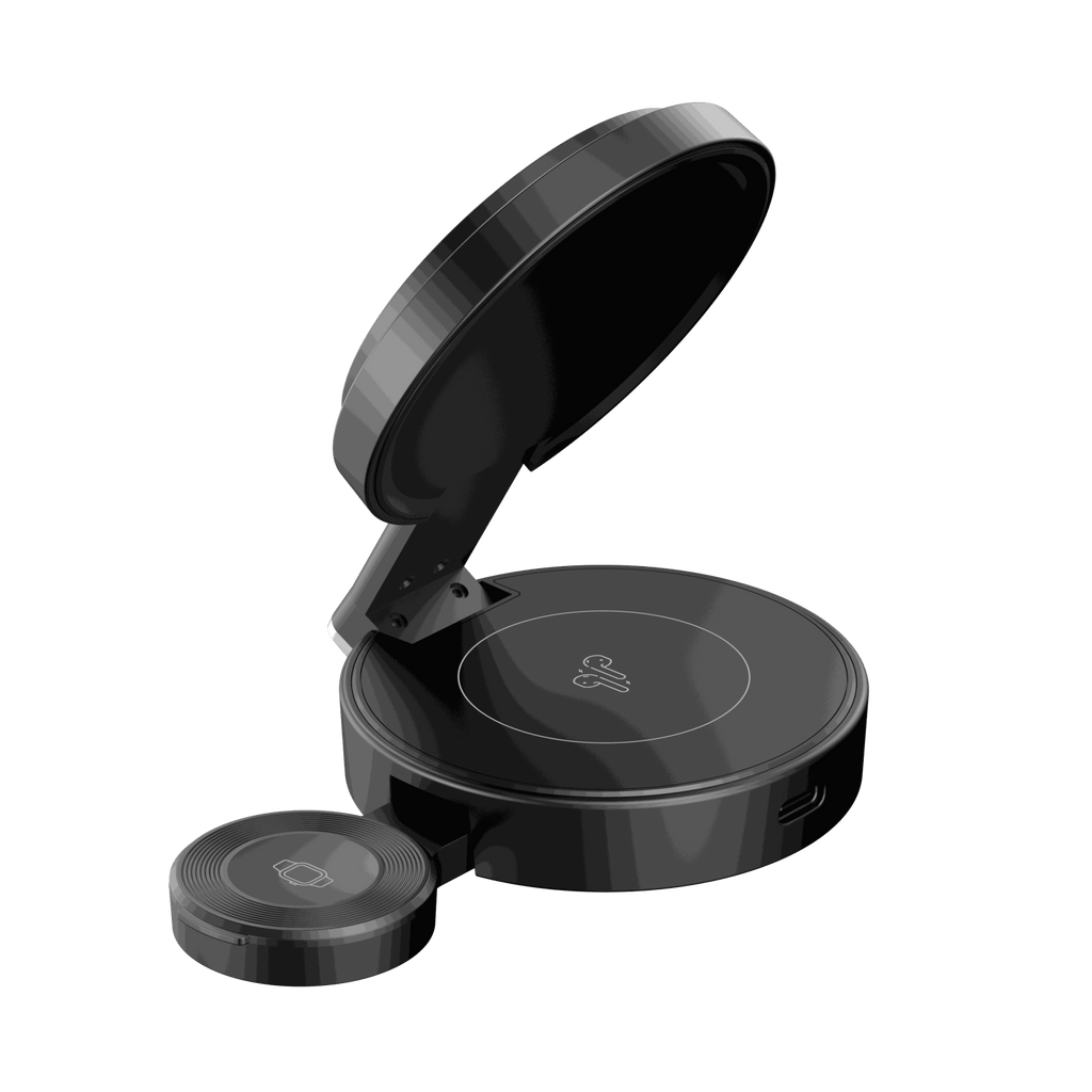 Chargeur Réseau Sans Fil HAVIT W3100 3en1, 15W, 1.67A, Noir