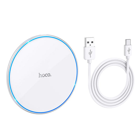 Chargeur Réseau Sans Fil HOCO CW6 Pro, 15W, 1.67A, Blanc