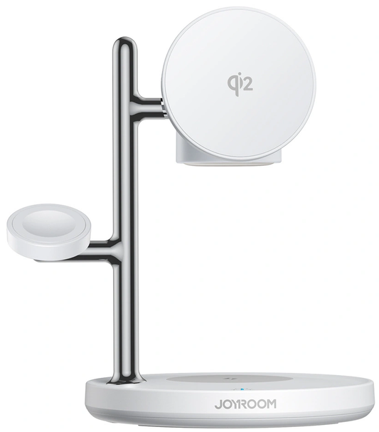 Chargeur Réseau Sans Fil Joyroom JR-W23 3en1, 15W, 1.67A, Blanc