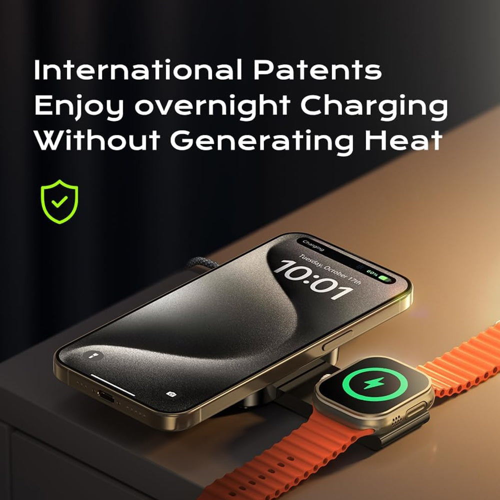 Chargeur Réseau Sans Fil Lisen 2en1, 15W, 1.67A, Noir YL0324100013