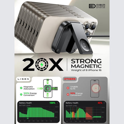 Chargeur Réseau Sans Fil Lisen 2en1, 15W, 1.67A, Noir YL0324100013