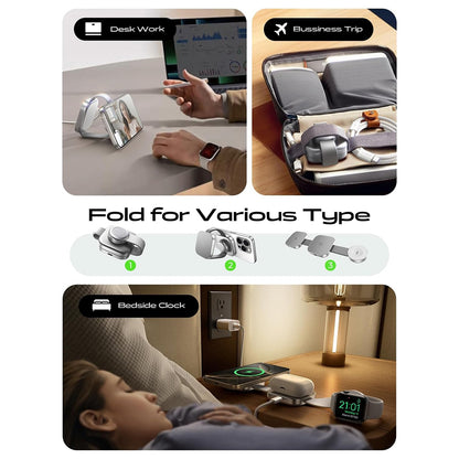 Drahtloses Netzladegerät Lisen 3in1, 15W, 1.67A, Grau YL0424040001