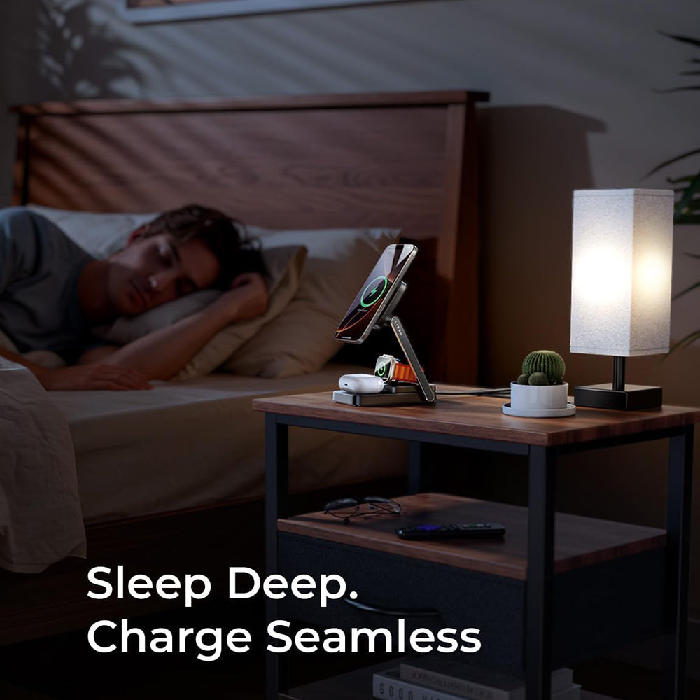 Lisen 3in1 Wireless Netzladegerät, 15W, 1.67A, Schwarz YL0424010003