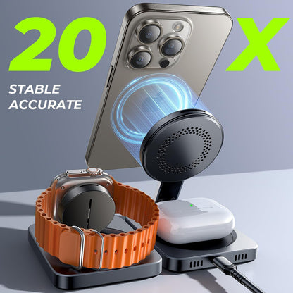 Chargeur Réseau Sans Fil Lisen W103 3en1, 7.5W, 1.1A, Noir YL0324090008