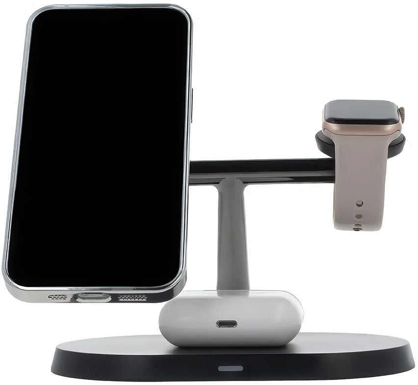 Chargeur Réseau Sans Fil MaXlife MXWC-03 3en1, 15W, 1.67A, Noir