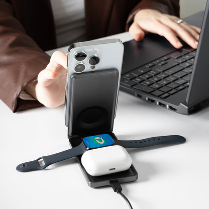 Wireless-Netzladegerät Proove Metal Edge 3in1, 15W, 1.67A, Grau WSME15010003