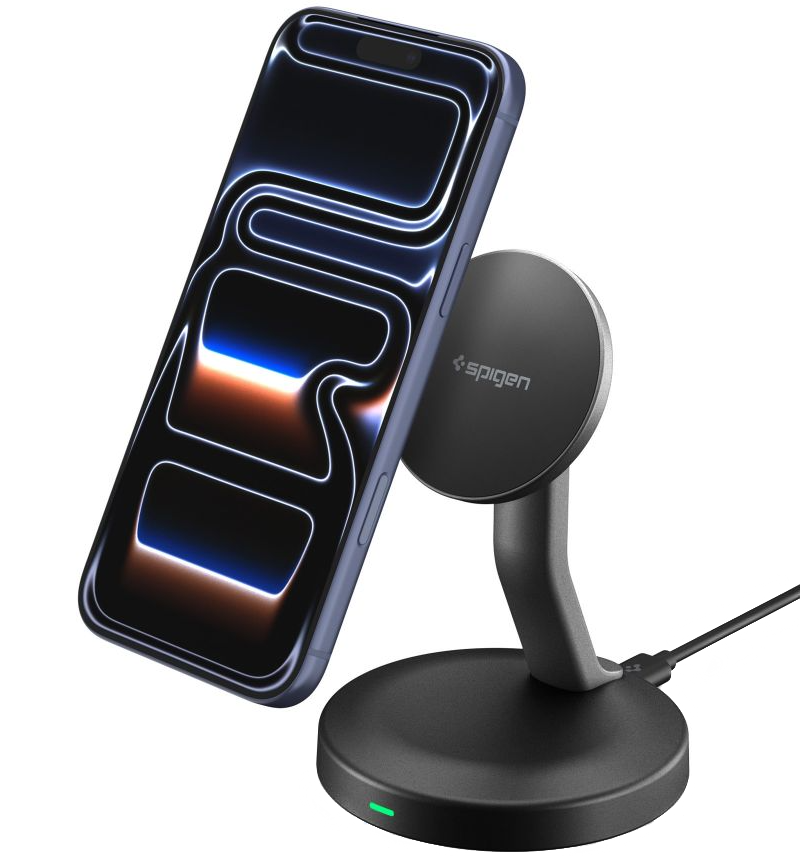 Spigen EF151MS Wireless Netzladegerät, 15W, 1.67A, Schwarz
