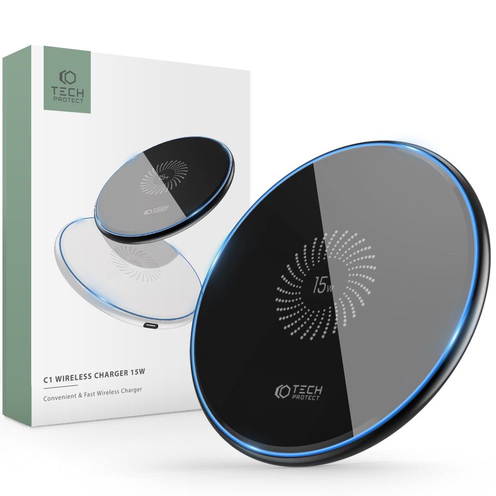 Wireless Network Charger Tech-Protect QI15W-C1, 15W, 1.67A, Black THP1413