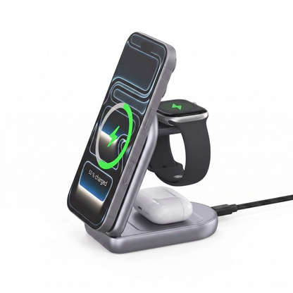 Wireless-Netzteil Tech-Protect A53 3in1, 25W, Grau