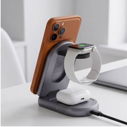 Wireless-Netzteil Tech-Protect A53 3in1, 25W, Grau