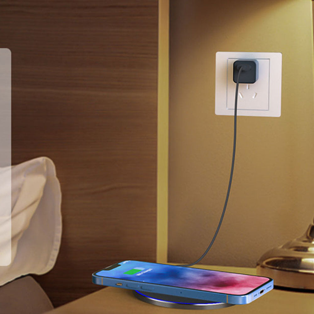 Chargeur Réseau Sans Fil Techsuit CHWR031 Premium, 15W, 1.67A, Blanc