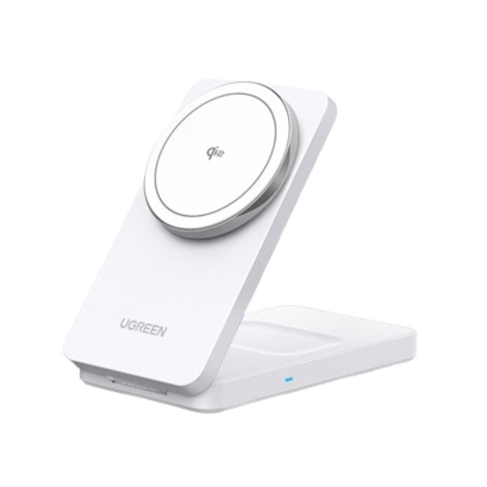 Chargeur Réseau Sans Fil UGREEN W706 2en1, 20W, 1.67A, Blanc