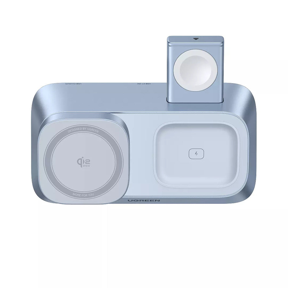 Drahtloses Netzladegerät UGREEN W711 3in1, 25W, 1.67A, Blau