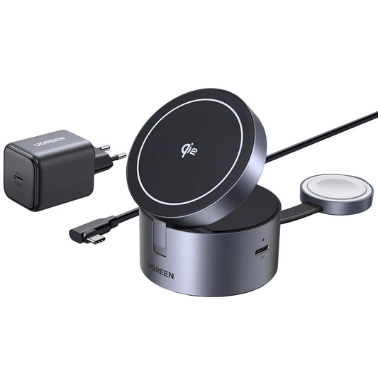 UGREEN W712 (65148) 3in1 Wireless Netzladegerät, 25W, 1.67A, Grau