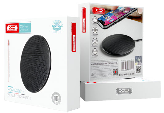 Chargeur Réseau Sans Fil XO Design WX020, 15W, 1.67A, Noir
