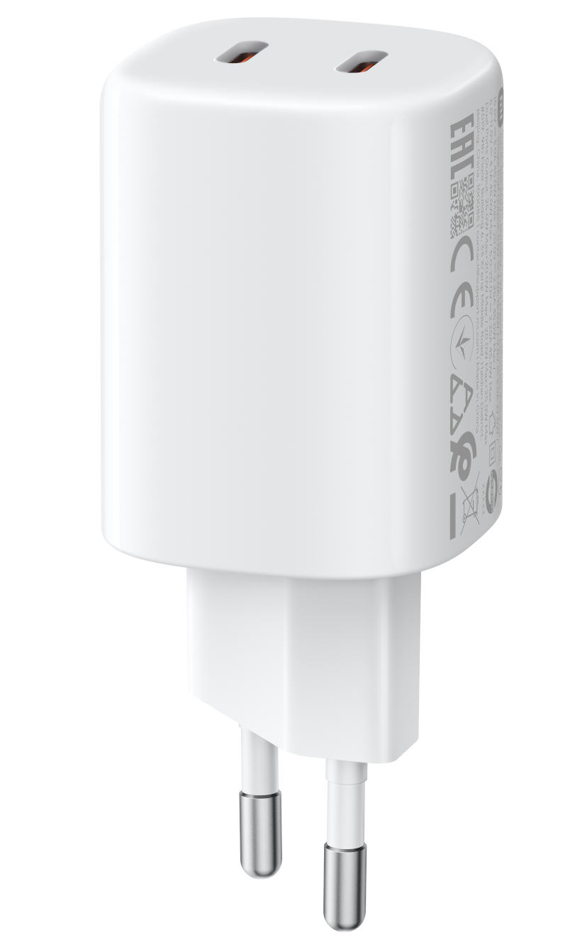 Chargeur secteur Xiaomi Nano Turbo, 45W, 3A, 2 x USB-C, Blanc BHR087OEU