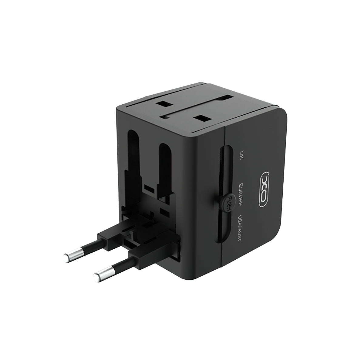 XO Design WL01 Travel Network Charger, 10.5W, 2.1A, 2 x USB-A, Black