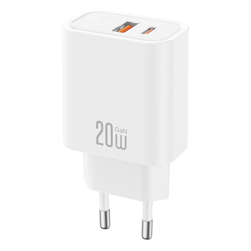 Netzteil XO Design CE40, 20W, 3A, 1 x USB-A - 1 x USB-C, Weiß