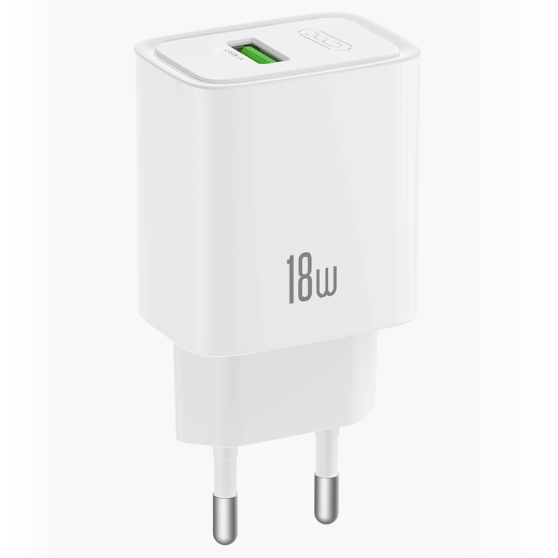 XO Design CE50 Netzladegerät, 18 W, 3 A, 1 x USB-A, Weiß