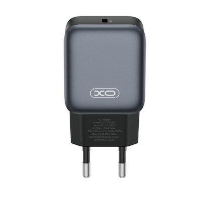 Chargeur Réseau XO Design L153, 20W, 3A, 1 x USB-C, Noir