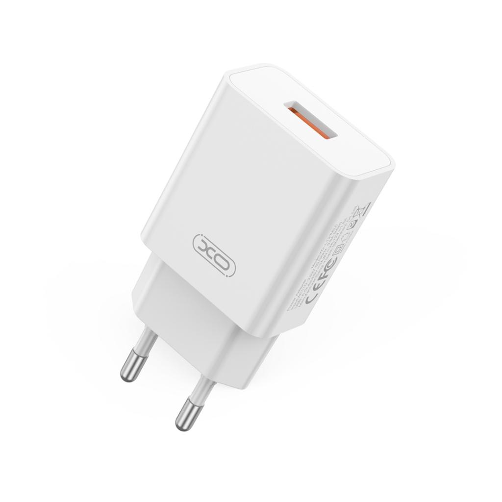Netzladegerät XO Design L127, 18W, 3A, 1 x USB-A, Weiß