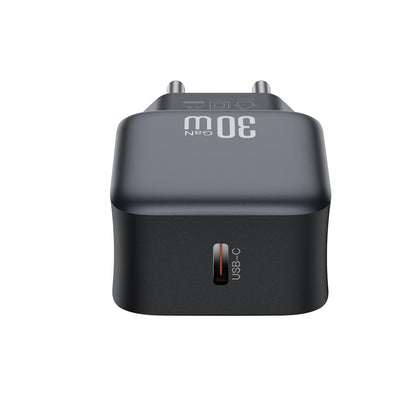 Netzladegerät XO Design L155, 30W, 3A, 1 x USB-C, Schwarz