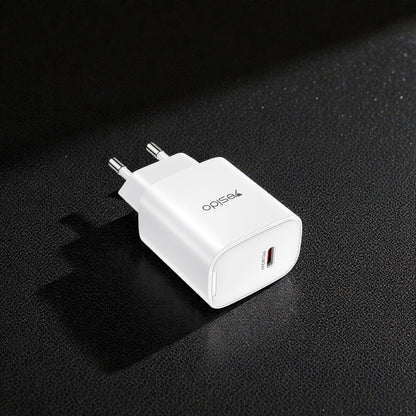 Yesido YC01E Network Charger, 20W, 3A, 1 x USB-C, White
