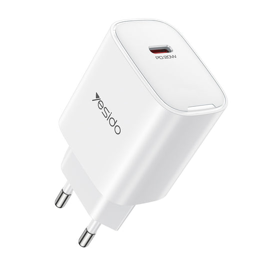 Netzladegerät Yesido YC01E, 20W, 3A, 1 x USB-C, Weiß