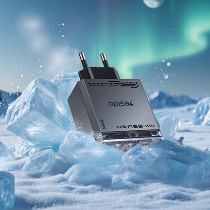 Yesido YC101 Network Charger, 65W, 3.25A, 1 x USB-A - 2 x USB-C, Black