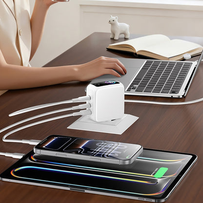 Netzladegerät Yesido YC114 Display, 140W, 5A, 1 x USB-A - 2 x USB-C, Weiß