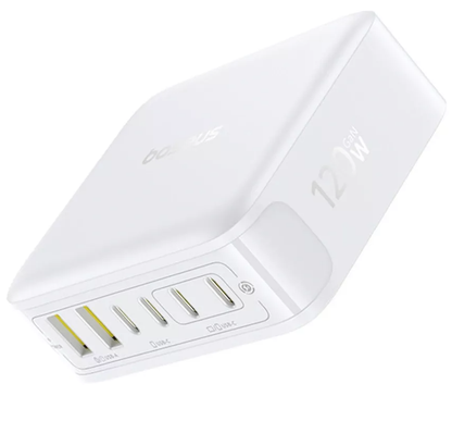 Baseus EnerFill FH21 Ladestation Ladegerät, 120W, 3,25A, 2 x USB-A - 4 x USB-C, Weiß E0120T01