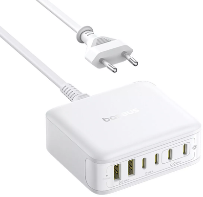Baseus EnerFill FH21 Ladestation Ladegerät, 120W, 3,25A, 2 x USB-A - 4 x USB-C, Weiß E0120T01