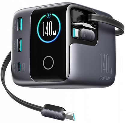 Ladestation mit USB-C Kabel Joyroom Podix JR-TRD01, 140W, 1 x USB-C - 2 x USB-A, Grau