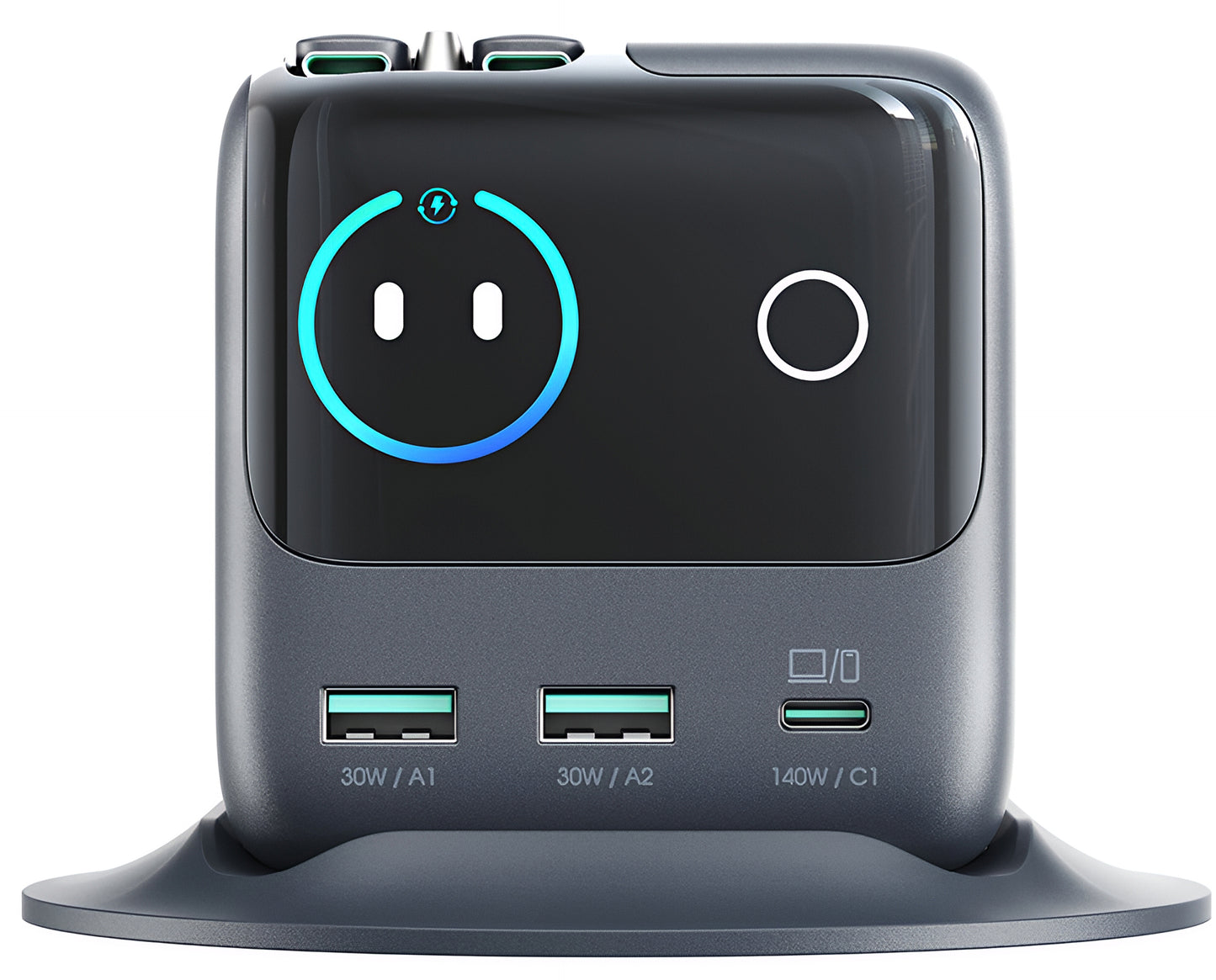 Ladestation mit USB-C Kabel Joyroom Podix JR-TRD01, 140W, 1 x USB-C - 2 x USB-A, Grau